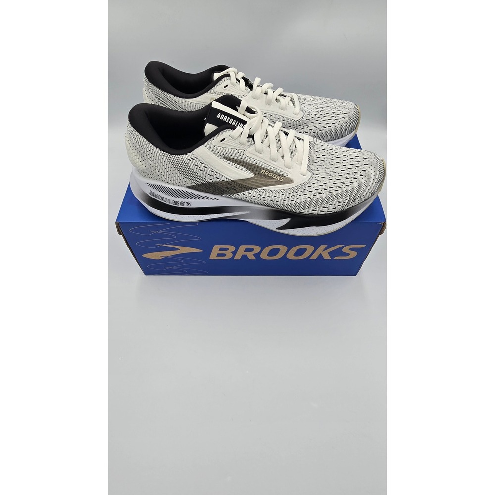 Brooks Adrenaline GTS 24 Womens 7.5 Running Shoes White Black Pelican
